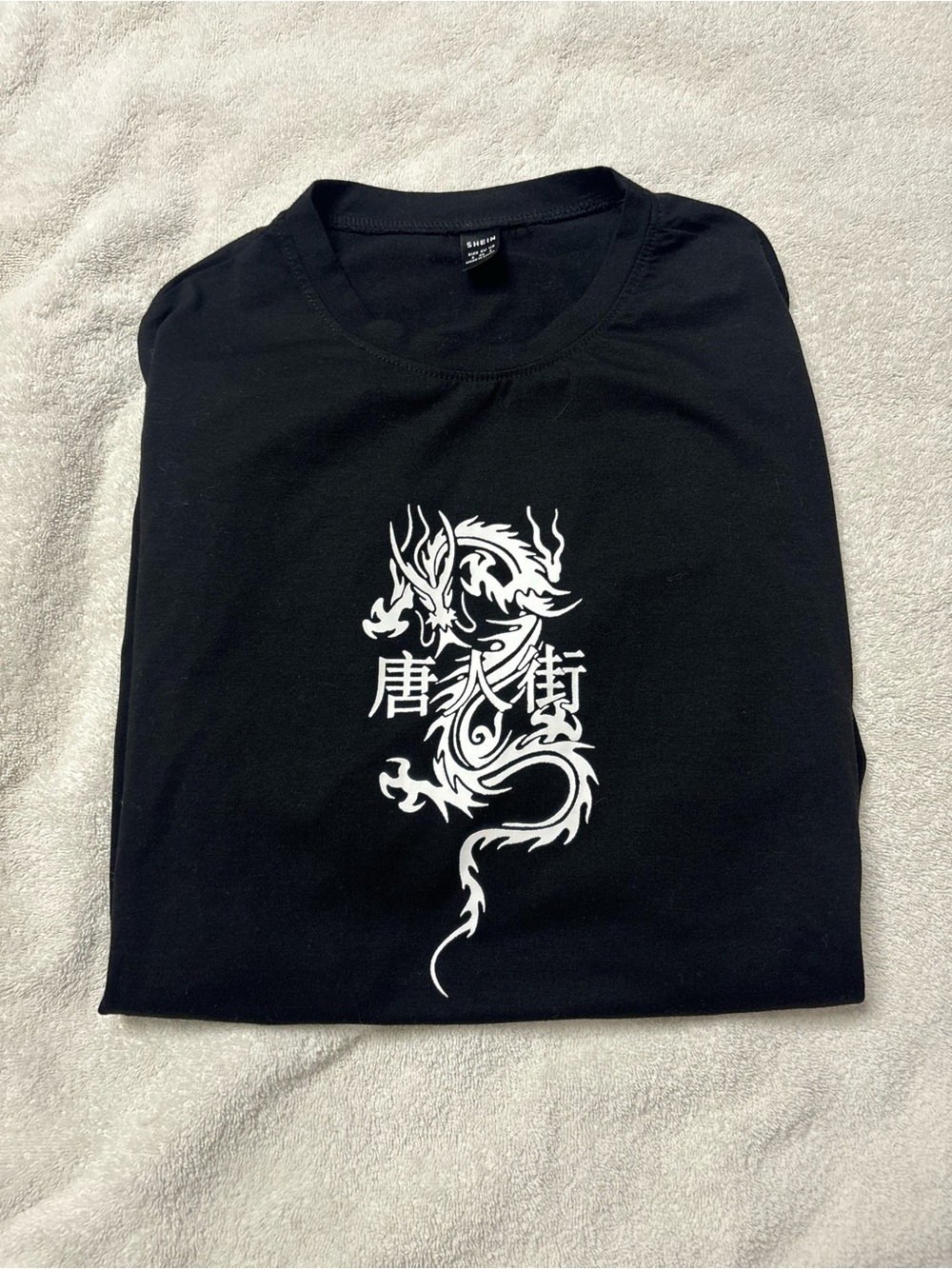 Black Graphic Dragon T-Shirt